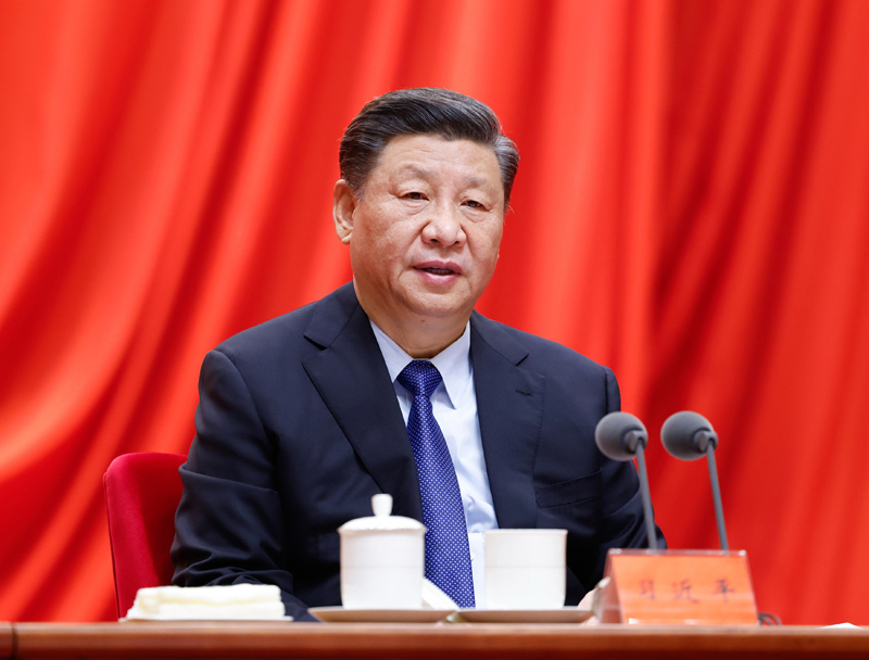 2月20日，黨史學(xué)習(xí)教育動員大會在北京召開。中共中央總書記、國家主席、中央軍委主席習(xí)近平出席會議并發(fā)表重要講話。新華社記者 黃敬文 攝